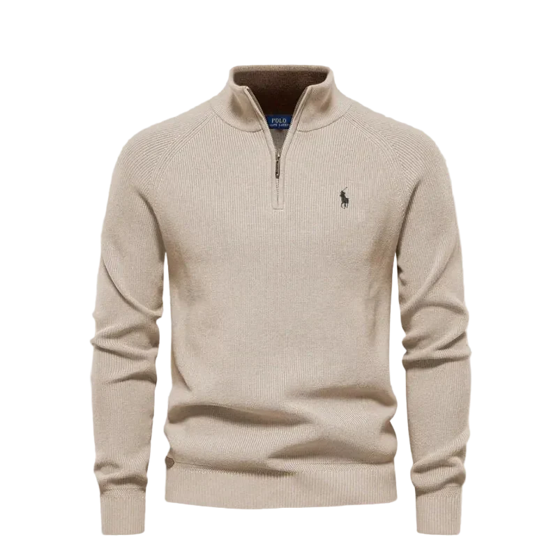 Promoção Suéter Polo Ziper Confort