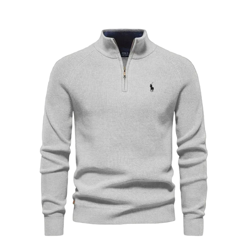 Promoção Suéter Polo Ziper Confort