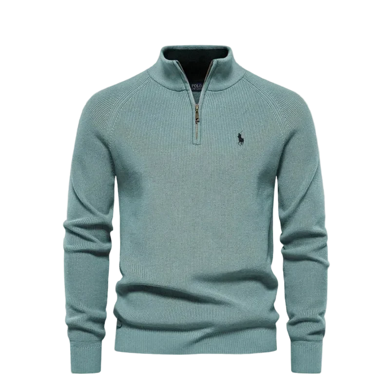 Promoção Suéter Polo Ziper Confort