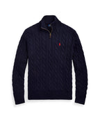 Suéter Polo Tricot Meio Ziper