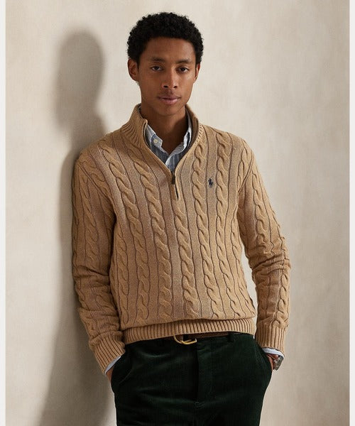 Suéter Polo Tricot Meio Ziper