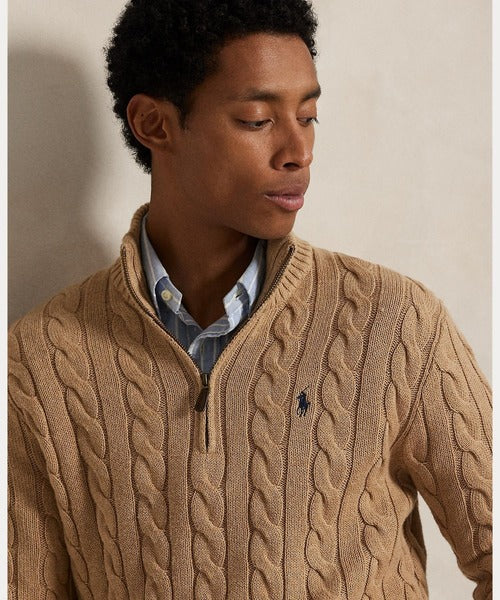 Suéter Polo Tricot Meio Ziper