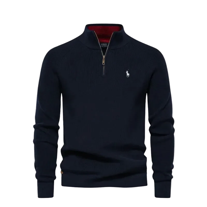 Promoção Suéter Polo Ziper Confort