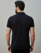 Camisa Polo Bordado Preta