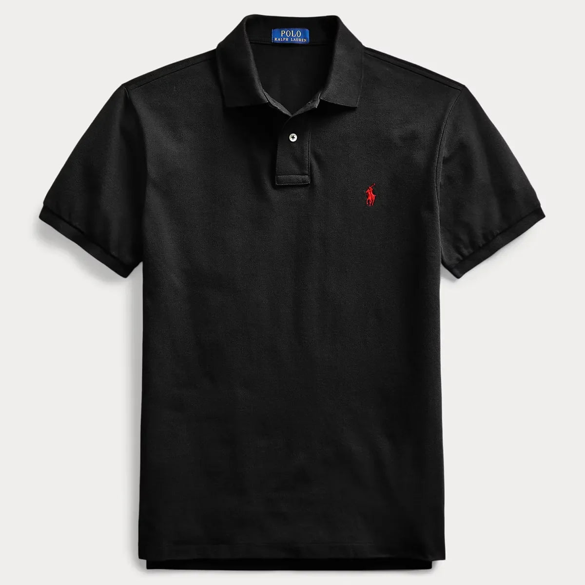 Camisa Polo Bordado Preta