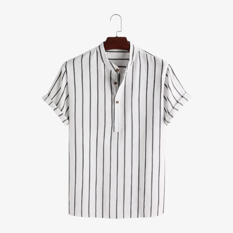 Camisa Listrada Mandarim