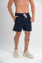 Short Urban Sarja Com Elastano Azul Escuro