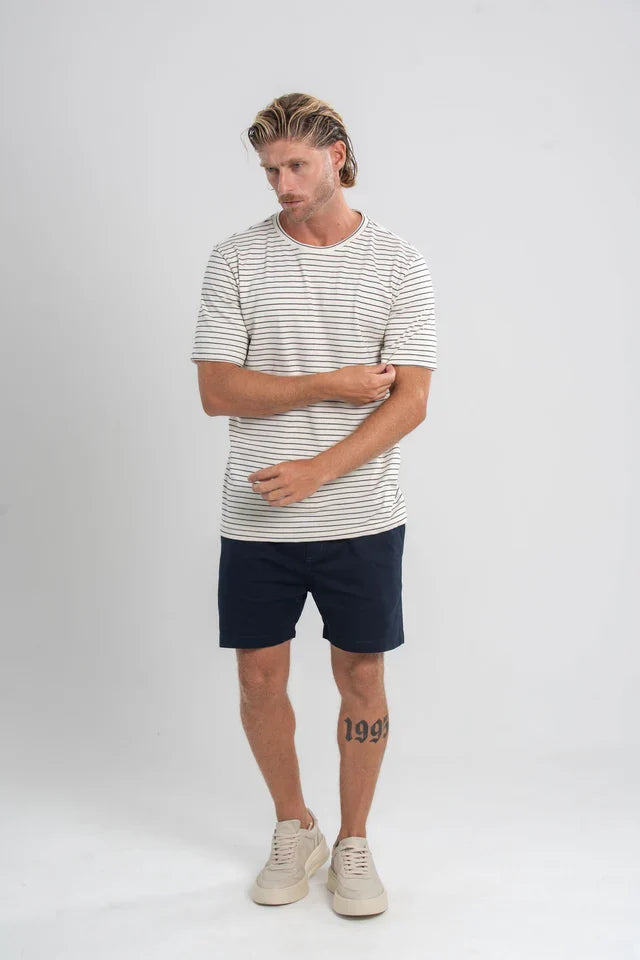 Short Urban Sarja Com Elastano Azul Escuro